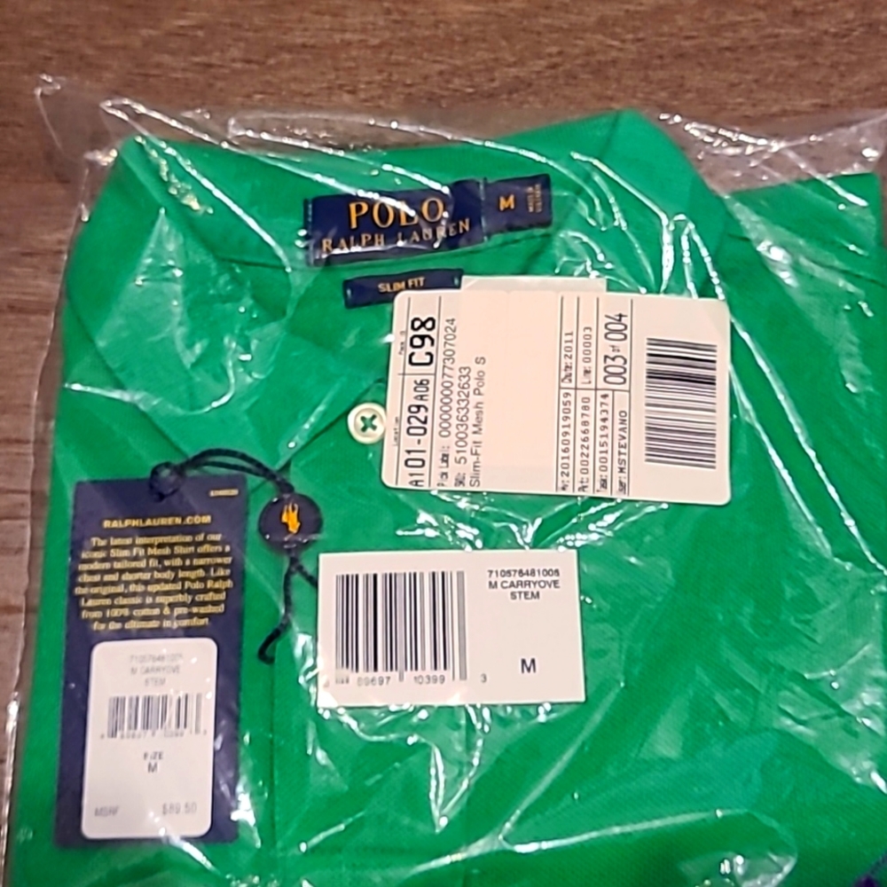 Ralph Lauren slim fit mesh polo NWT